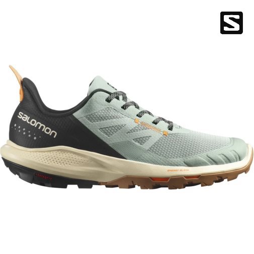 Mint / Black Salomon Outpulse Men's Hiking Shoes | PH 81672D